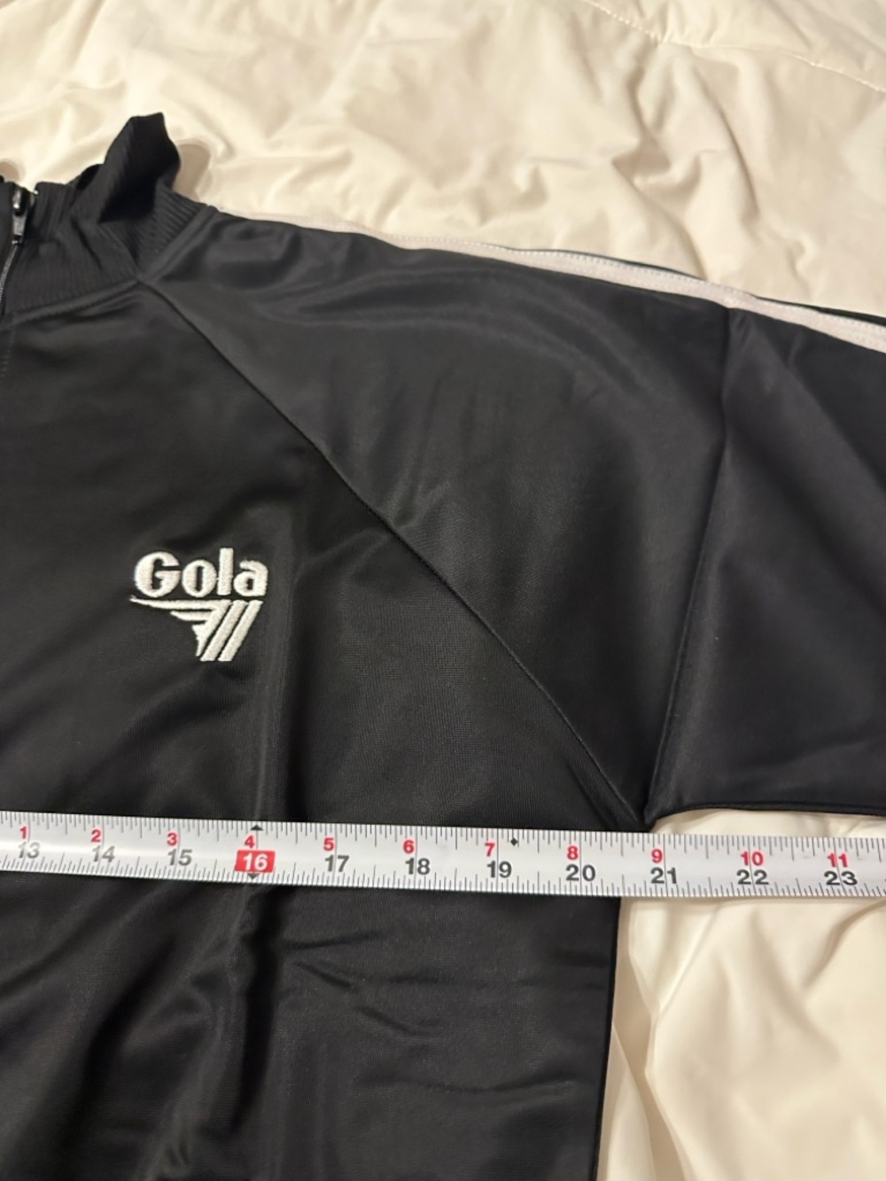 Gola Women's Black Track Jacket with White Stripe - NWT - Size L - Picture 11 of 11